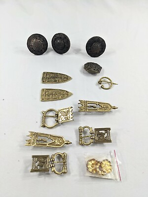 #ad Brass Belt Ends buckles and sword ends $15.00