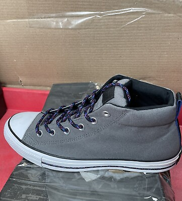 #ad Converse Men’s Street Mid Sneaker Grey Size 10 Brand New Box Damaged NIB $89.95