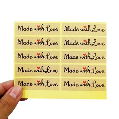 #ad Love Message Bakery Sealing Stickers Packaging Cookies Pastry Bag Sticker 100pcs $10.95