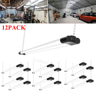 12 PACK 4FT LED SHOP LIGHT 5000K Daylight Fixture Utility Ceiling Lights Garage $109.99