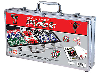 #ad MasterPieces Texas Tech Red Raiders NCAA Poker Set with Case 300 Piece $124.99