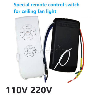 #ad Universal Ceiling Fan Lamp Light Remote Control Receiver Kit Timing 110V 220V $13.09