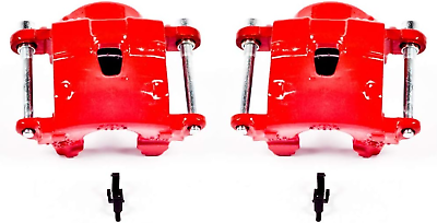 #ad Front S4071 Pair of High Temp Red Powder Coated Calipers $155.99