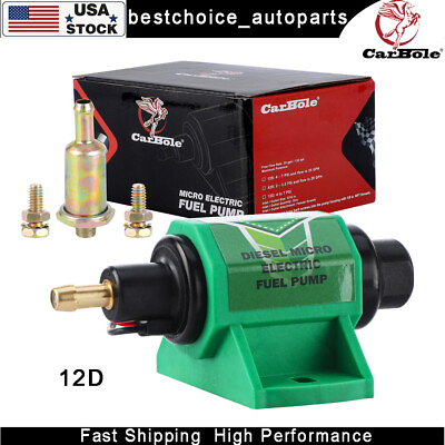 #ad 12D Fuel Pump 5 9PSI Super Transfer Electronic Pump 35gph Free Flow Green Diesel $24.99