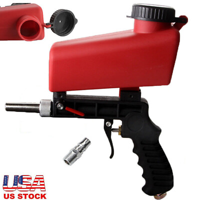 #ad NEW Portable Handheld Air Compressor Speed Sand Gun Blaster Sand Blasting 1 4 in $14.95