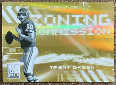 #ad Trent Green 2006 Donruss Elite Zoning Commission Gold #9 1000 Chiefs Parallel $3.49