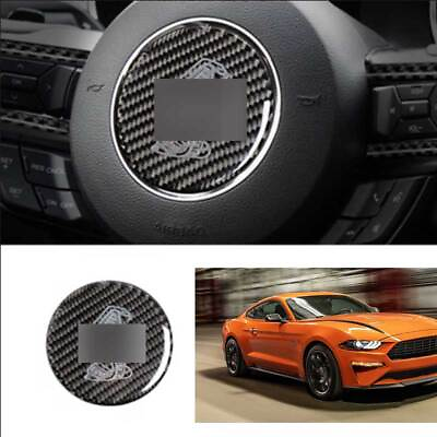 #ad For Ford Mustang Shelby 2015 2023 Real Carbon Fiber Steering Wheel Control Cover $20.86
