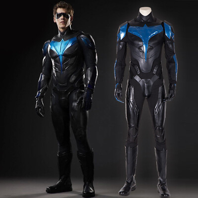 #ad Nightwing Dick Grayson Cosplay Costume Shoe Suit Halloween Outfit $70.93