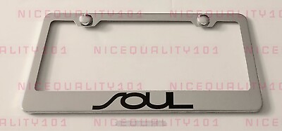 #ad Soul Stainless Steel Finished License Plate Frame Holder Rust Free $12.99