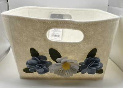 #ad Spritz™ Floral Felt Basket Cream $6.75