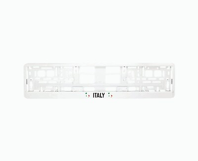 #ad 2x EU License Number Plate Frame Holder Surround White Italy with contours $30.00