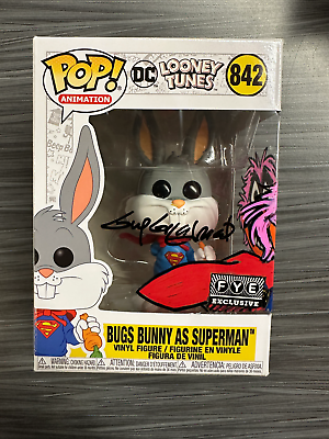 #ad Funko POP Animation: DC Looney Tunes Bugs Bunny As Superman FYE Signed Guy $210.99