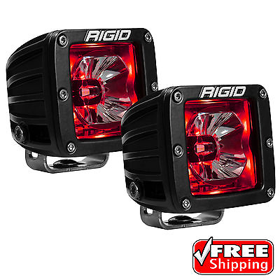 Rigid Radiance 20202 Pod LED Lights PAIR RED Illuminated Background Light $169.99