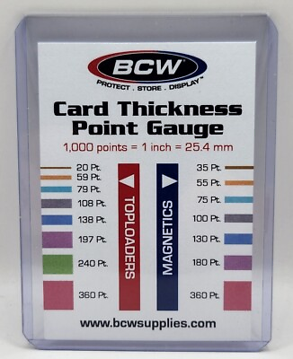 #ad BCW Card Thickness Point Gauge Topload Sleeve Included Tool For Trading Cards $1.94