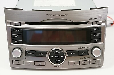 #ad 10 12 Subaru Legacy Radio PE605U6 AM FM Aux 6 CD OEM 86201AJ60A *ReaD* *AS IS* $26.24
