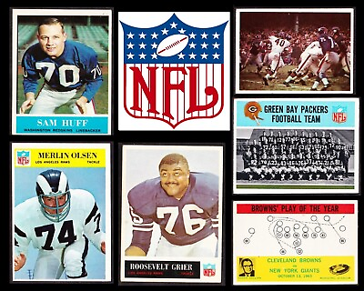 #ad NFL single cards from the mid 1960#x27;s 1964 1965 1966 Phl Gum Co. $24.00