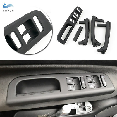 #ad 8x Black Interior Door Handle Kit amp; Window Control Panel For VW Passat B5 98 05 $49.99
