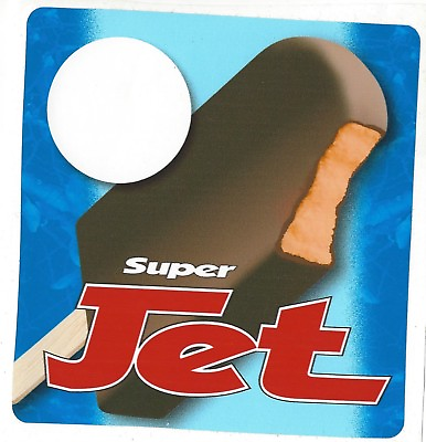#ad quot;Super Jetquot; Bar Ice Cream Truck Decal Sticker New Old Stock 5 3 4quot; X 5 3 4quot; $3.95