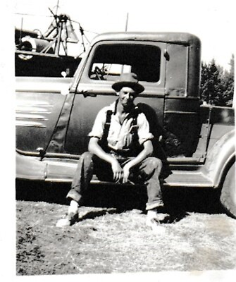 #ad Vintage Black amp; White Photo Man amp; Truck 2quot; x 3quot; $7.88