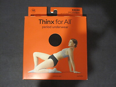 #ad Thinx for All Brief Bikini Hi Waist Boyshort Super Heavy Moderate 1X $5.00