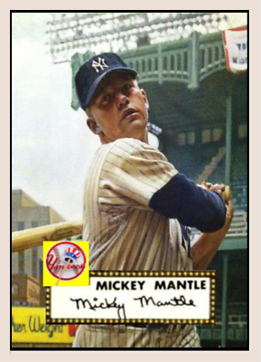 MICKEY MANTLE 52 AGED BORDERS ACEO ART CARD ## BUY 5 GET 1 FREE ## or 30% OFF 12 $4.95