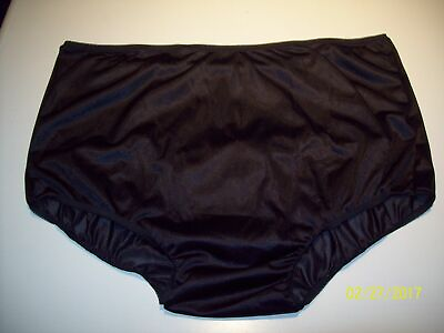 #ad 2 FULL LAYERS Black NYLON TRICOT Bubble PANTY Sleeve Pocket BRIEF 36 44quot; 1X $39.99
