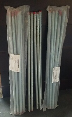 #ad Qty 15 5 8 11 X 24quot; 2ft Zinc Plated Steel Fully Threaded Rods ALL THREAD New $103.69