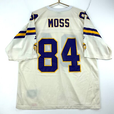 Vintage Minnesota Vikings Randy Moss #84 Starter Jersey Size 52 White 1995 Nfl $38.24