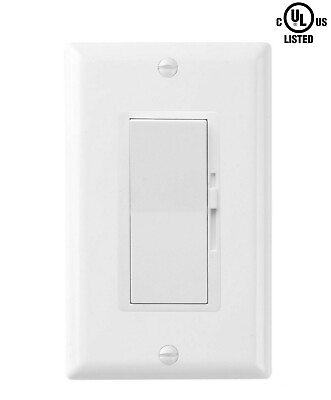 Decora Dimmer Light Switch Single Pole 3 Way LED Incandescent CFL UL $11.93
