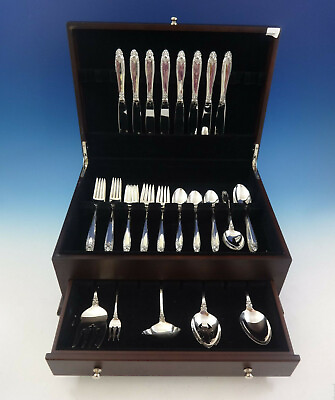 #ad Prelude by International Sterling Silver Flatware Set For 8 Service 45 Pieces $2100.00