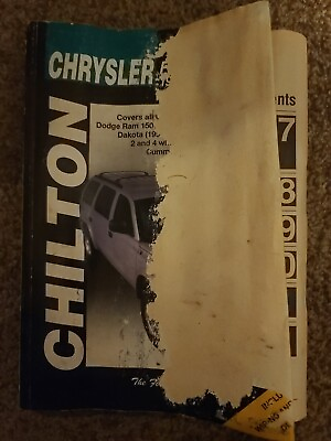 #ad Chrysler Full Size Trucks 1997 01 Repair Manual Chilton#x27;s 20404 $5.95