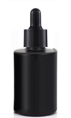 #ad 1 Oz Black Cylinder Glass Bottle with with Black Dropper Set of 120 $115.99