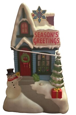 #ad Hallmark 2009 Light amp; Music Caroling Cottages Seasons Greetings New with tags $18.00