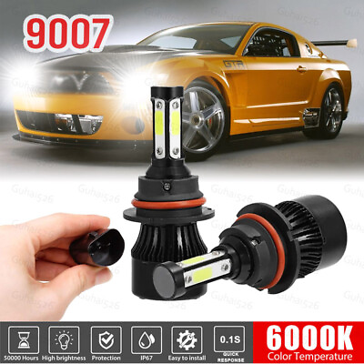 #ad Bulbs For Ford Mustang Gt Svt Cobra 1994 2004 LED Hi Lo Headlights 9007 6000K $16.03