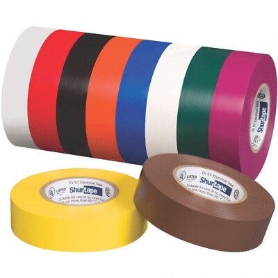 #ad Shurtape 200786 EV 057C UL Listed Electrical Tape RED 3 4in x 66ft 2 Pack $12.50