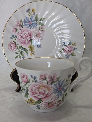 #ad Royal Stuart Pink Rose Floral Tea Cup amp; Saucer Fine Bone China England Gold Trim $24.99