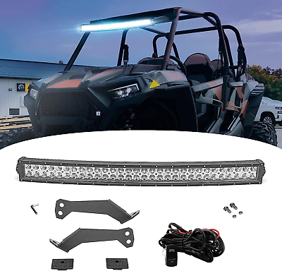 #ad 32quot; 180W Curved LED Light Bar Spot Flood Combo Beam W Wiring Kit amp; below Roof Mo $132.47