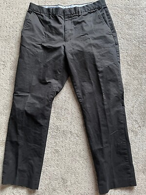 #ad J Crew Factory Mens Bedford pant #29108 Black Solid 35x32 trouser $14.00