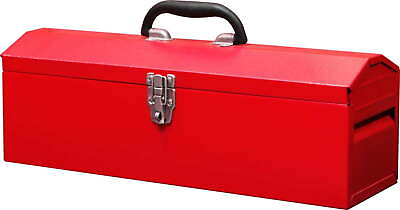 #ad 19quot; Portable Steel Tool Box with Metal Latch Closure and Removable Storage Tray $20.15