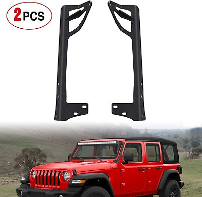 #ad #ad For Jeep Wrangler JK 2x Upper Windshield Mounting Bracket fit 50in LED Light Bar $55.99