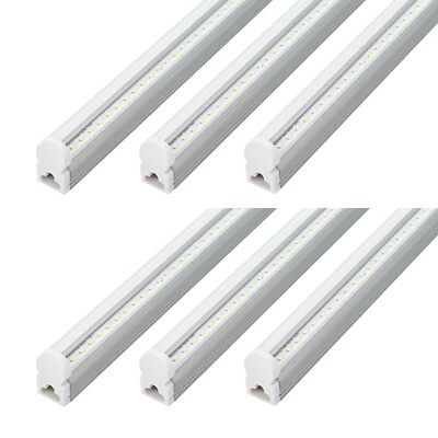 #ad 6 PACK 4FT 20W LED T5 Integrated Single Fixture 6500K Super Bright White Clear $39.99