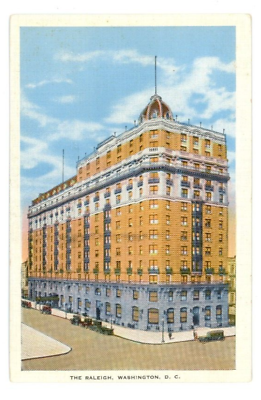 #ad Postcard Chrome era The Raleigh fireproof hotel Washington D.C. Yosemite stamp $7.47