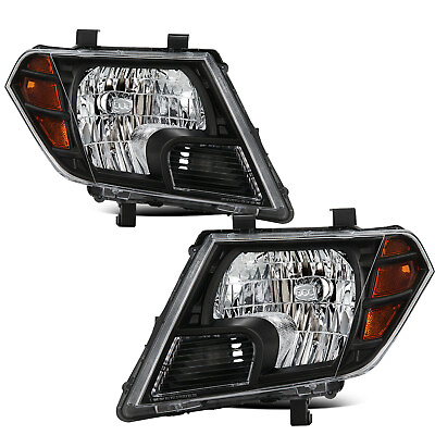 For 2009 2019 Nissan Frontier Truck Black Headlight Headlamp Left amp; Right Pair $205.99