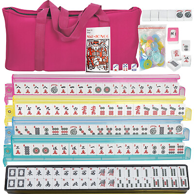 #ad Compact Full 166 Set American Mahjong Home Party Game W Soft Bagamp;Instruction $50.58