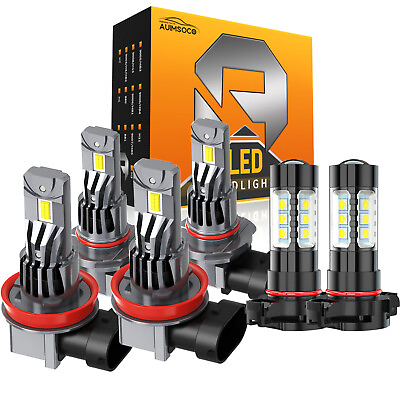 #ad AUIMSOCO LED Headlight Fog Light For GMC Sierra 1500 2500HD 3500HD 2007 2013 $79.99