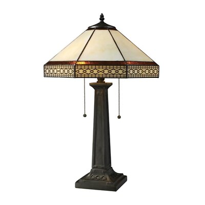 #ad Two Light Table Lamp Mission Style Tiffany Table Lamp Table Lamps $404.21