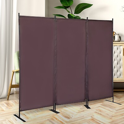 #ad 3 Panel Freestanding Room Divider Foldable Privacy Screen Partition Wall Divider $47.99