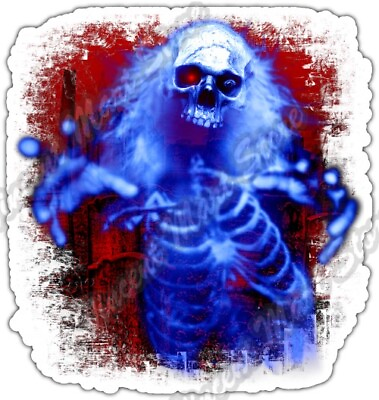 #ad Skeleton Ghost Skull Monster Holiday Death Car Bumper Vinyl Sticker Decal 4.6quot; $3.85