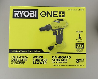 #ad RYOBI P738 18v High Volume Power Inflator TOOL ONLY $35.99