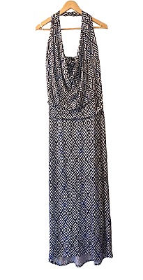 #ad NEW Tart Collections Geometric Dress White amp; Navy Blue Size Small $48.95